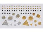 Gold Silver Black | Jewelry Flash Tattoo stickers X-016, 15x9cm w sklepie internetowym Aerograf-Fengda