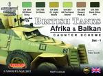 Zestaw kamuflażowych farb LifeColor CS43 British Tanks Afrika & Balkan w sklepie internetowym Aerograf-Fengda