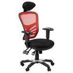 Fotel biurowy gabinetowy HG-0001H/CZERWONY krzesło biurowe obrotowe w sklepie internetowym Stema