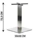 Podstawa stolika SH-3002-6/S, 50x50 cm, stal nierdzewna szczotkowana (stelaż stolika) w sklepie internetowym Stema