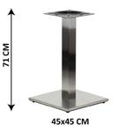 Podstawa stolika SH-2002-1/S/8, 45x45 cm, stal nierdzewna szczotkowana, obciążnik z tworzywa sztucznego, (stelaż stolika) w sklepie internetowym Stema