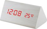 Budzik MPM C02.3570.00 red led, termometr, 3 alarmy w sklepie internetowym ZegaryZegarki.pl