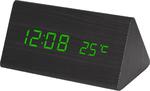Budzik MPM C02.3570.90 green led, termometr, 3 alarmy w sklepie internetowym ZegaryZegarki.pl