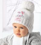 Komplet Little Funny Bunny czapka + szalik rozm. 44-48 cm w sklepie internetowym Kocham Czapki