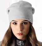 Jesienna czapka damska lub młodzieżowa Elma 54-56 cm - jasny szary w sklepie internetowym Kocham Czapki
