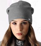 Jesienna czapka damska lub młodzieżowa Elma 54-56 cm - ciemny szary w sklepie internetowym Kocham Czapki