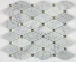 Biały marmur Carrara octagon Mozaika kamienna hexa Diament Mar 04 w sklepie internetowym Supermozaika.pl