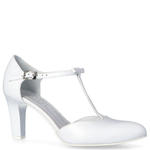 KOTYL 889 BIAŁE LICO - Ślubne buty damskie ze skóry, buty taneczne - Biały w sklepie internetowym Tymoteo.pl