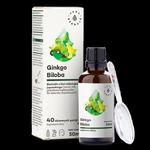 Ginkgo Biloba, ekstrakt Miłorząb Japoński 50:1, 45 mg, Aura Herbals, 50 ml w sklepie internetowym  BIOKORD 