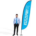 Flaga reklamowa - Szczepimy się! - Winder 4,06m Crest w sklepie internetowym Retio.pl
