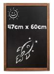 Tablica kredowa FOREST 47 x 60 cm drewniana tablica kredowa z czarną powierzchnią do pisania markerami kredowymi w sklepie internetowym Retio.pl