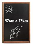 Tablica kredowa FOREST 47 x 79 cm drewniana tablica kredowa z czarną powierzchnią do pisania markerami kredowymi w sklepie internetowym Retio.pl