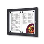 Gablota na menu 2xA4 42x30 cm zamykana na kluczyk z oświetleniem LED do użytku wewnętrznego gablota wewnętrzna gablota ogłoszeniowa gablota informacyjna tablica ogłoszeń tablica informacyjna tablica w sklepie internetowym Retio.pl