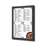 Gablota na menu 4xA4 42x59 cm zamykana na kluczyk z oświetleniem LED do użytku wewnętrznego gablota wewnętrzna gablota ogłoszeniowa gablota informacyjna tablica ogłoszeń tablica informacyjna tablica w sklepie internetowym Retio.pl