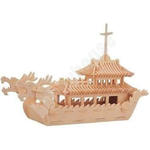 Puzzle drewniane 3D chiński statek w sklepie internetowym Hobbyhouse.pl