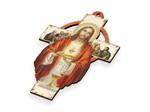 Krzyż pastelowy z wizerunkiem Serca Jezusa - 15cm w sklepie internetowym e-Dewocjonalia.eu