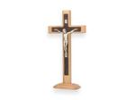Krzyż Benedyktyński drewniany bukowy stojący - 25cm w sklepie internetowym e-Dewocjonalia.eu