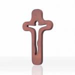 Krzyż drewniany z wyciętym kształtem Jezusa - 18cm w sklepie internetowym e-Dewocjonalia.eu