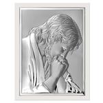 Obrazek srebrny - Jezus Chrystus - białe drewno [różne rozmiary] w sklepie internetowym e-Dewocjonalia.eu