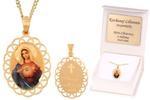 Złoty zestaw pr. 585 Matka Boska SERCE MARYI medalik z koroną w sklepie internetowym e-Dewocjonalia.eu