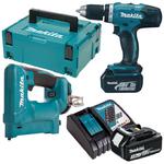 MAKITA DDF453RFJ + DST112Z akumulatorowa wiertarko-wkrętarka + akumulatorowy zszywacz 3,0Ah 18V Li-Ion LXT w sklepie internetowym Makita Sklep 