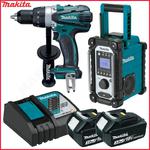 MAKITA DDF458RF2 + DMR107 akumulatorowa wiertarka-wkrętarka + radioodbiornik LXT 18V 3,0Ah Li-Ion w sklepie internetowym Makita Sklep 