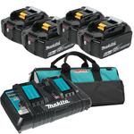 MAKITA DC18RD + 4x BL1860B dwuportowa szybka ładowarka 7.2V - 18V Li-Ion + 4x akumulator 18V 6,0Ah + torba w sklepie internetowym Makita Sklep 