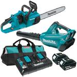 MAKITA DUC353Z + DUB362Z + DC18RD pilarka łańcuchowa i dmuchawa akumulatorowa + dwuportowa ładowarka z 2 szt. akumulator BL1830 w sklepie internetowym Makita Sklep 