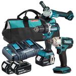 MAKITA DGA513Z + DDF484Z + DTW190Z aku. szlifierka katowa 125mm, wiertarko-wkrętarka 54Nm, kluczyk udarowy 1/2" 190Nm 18V z 3 aku.3.0Ah w sklepie internetowym Makita Sklep 