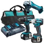 MAKITA DDF482Z + DGA452Z + DTW285Z aku. wiertarko-wkrętarka 62Nm + szlifierka katowa 115mm, klucz udarowy 280Nm 1/2" 18V z 2 aku.3.0Ah w sklepie internetowym Makita Sklep 