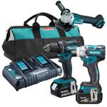 MAKITA DDF482Z + DGA504Z + DTW285Z aku. wiertarko-wkrętarka 62Nm + szlifierka katowa 125mm, klucz udarowy 280Nm 1/2" 18V z 2 aku.3.0Ah w sklepie internetowym Makita Sklep 