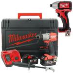 MILWAUKEE M18FPD2-502X + M18BLID-0 akumulatorowa wiertarko-wkrętarka udarowa 135Nm + zakrętarka udarowa 170Nm 18V 5,0Ah Li-Ion w sklepie internetowym Makita Sklep 