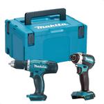 MAKITA DDF453Z + DTD153Z zestaw narzędzi akumulatorowych wiertarko-wkrętarka 42Nm + klucz udarowy 170Nm 1/4" 18V Li-Ion18V MAKPAC w sklepie internetowym Makita Sklep 