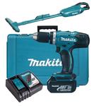 MAKITA DDF453RF1E + DCL182Z akumulatorowa wiertarko-wkrętarka 42Nm + odkurzacz samochodowy18V 1aku x 3,0Ah w sklepie internetowym Makita Sklep 