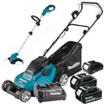 MAKITA DLM382SF2 + UR100DZ akumulatorowa kosiarka 38cm 40L 2x18V + akumulatorowa podkaszarka 26cm CXT + aku. 1x 2,0 CXT 2x 3,0Ah18V LXT w sklepie internetowym Makita Sklep 