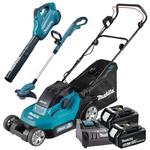 MAKITA DLM382SF2 + DUR181Z + DUB362Z akumulatorowa kosiarka 38cm 40L 2x18V + podkaszarka LXT + dmuchawa 2x 3,0Ah XPT Li-Ion w sklepie internetowym Makita Sklep 