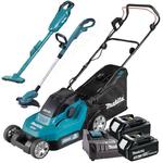 MAKITA DLM382SF2 + DUR181Z + DCL182Z kosiarka 38cm 40L 2x18V + podkaszarka + dmuchawa + odkurzacz LXT 2x 3,0Ah XPT w sklepie internetowym Makita Sklep 