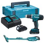 MAKITA DDF453SHJ + DCL182Z akumulatorowa wiertarko-wkrętarka 42Nm + odkurzacz samochodowy 2x 1,5Ah w sklepie internetowym Makita Sklep 