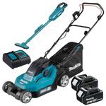 MAKITA DLM382RF2 + DCL182Z akumulatorowa kosiarka 38cm 40L 2x18V XPT + odkurzacz samochodowy 2x 3,0Ah LXT 18V w sklepie internetowym Makita Sklep 