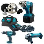 MAKITA DUT130RT2 + DDF453Z + DGA452Z mieszarka wiertarko-wkrętarka 42Nm + szlifierka kątowa 115mm 2x aku. 5Ah LXT 18V w sklepie internetowym Makita Sklep 