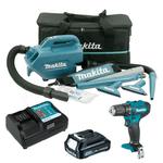 MAKITA CL121DZ + DF333DZ akumulatorowy odkurzacz 28W + wiertarko-wkrętarka 30Nm 1x aku. 1.5Ah CXT 10.8V - 12V Max w sklepie internetowym Makita Sklep 