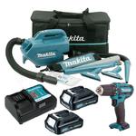 MAKITA CL121DZ + DF333DZ akumulatorowy odkurzacz 28W + wiertarko-wkrętarka 30Nm 2x aku. 1.5Ah CXT 10.8V - 12V Max w sklepie internetowym Makita Sklep 