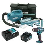 MAKITA CL121DZ + DF333DZ akumulatorowy odkurzacz 28W + wiertarko-wkrętarka 30Nm 1x aku. 4.0Ah CXT 10.8V - 12V Max w sklepie internetowym Makita Sklep 