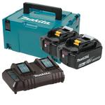 MAKITA DC18SH + 2x BL1860B dwuportowa ładowarka 7.2V - 18V Li-Ion + 2x akumulator 18V 6,0Ah + MAKPAC w sklepie internetowym Makita Sklep 