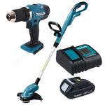 MAKITA DUR181Z + DDF453Z akumulatorowa podkaszarka + wiertarko-wkrętarka 42Nm LXT 18V Li-Ion + 1x aku. 1.5Ah ładowarka w sklepie internetowym Makita Sklep 