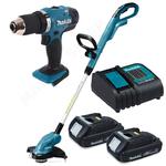 MAKITA DUR181Z + DDF453Z akumulatorowa podkaszarka + wiertarko-wkrętarka 42Nm LXT 18V Li-Ion + 2x aku. 1.5Ah ładowarka w sklepie internetowym Makita Sklep 