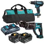 MAKITA DHR202Z + DDF482Z akumulatorowa młotowiertarka z opcją kucia SDS-PLUS 1.9J 18V LXT + wiertarko-wkrętarka 62Nm + 2x 6.0Ah torba w sklepie internetowym Makita Sklep 