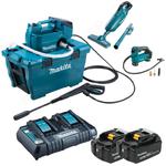 MAKITA DHW080ZK + DMP180Z + DCL182 aku. myjka wysokociśnieniowa 2x18V LXT 18V 80 bar 380 l/h wąż 5m + kompresor + odkurzacz samochodowy + 2x 5.0Ah w sklepie internetowym Makita Sklep 