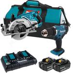 MAKITA DRS780PT2B pilarka tarczowa 185mm 2x18V LXT 18V BLDC XPT ADT Li-Ion + DDF453 wiertarko-wkrętarka 42Nm 18V+2aku 5,0Ah/18V BL1850B w sklepie internetowym Makita Sklep 