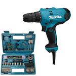 MAKITA DF0300 sieciowa wiertarko-wkrętarka 56Nm 320W 230V przewód 2,5m + E-10730 Komplet bitów i akcesoriów 102 elementy w sklepie internetowym Makita Sklep 